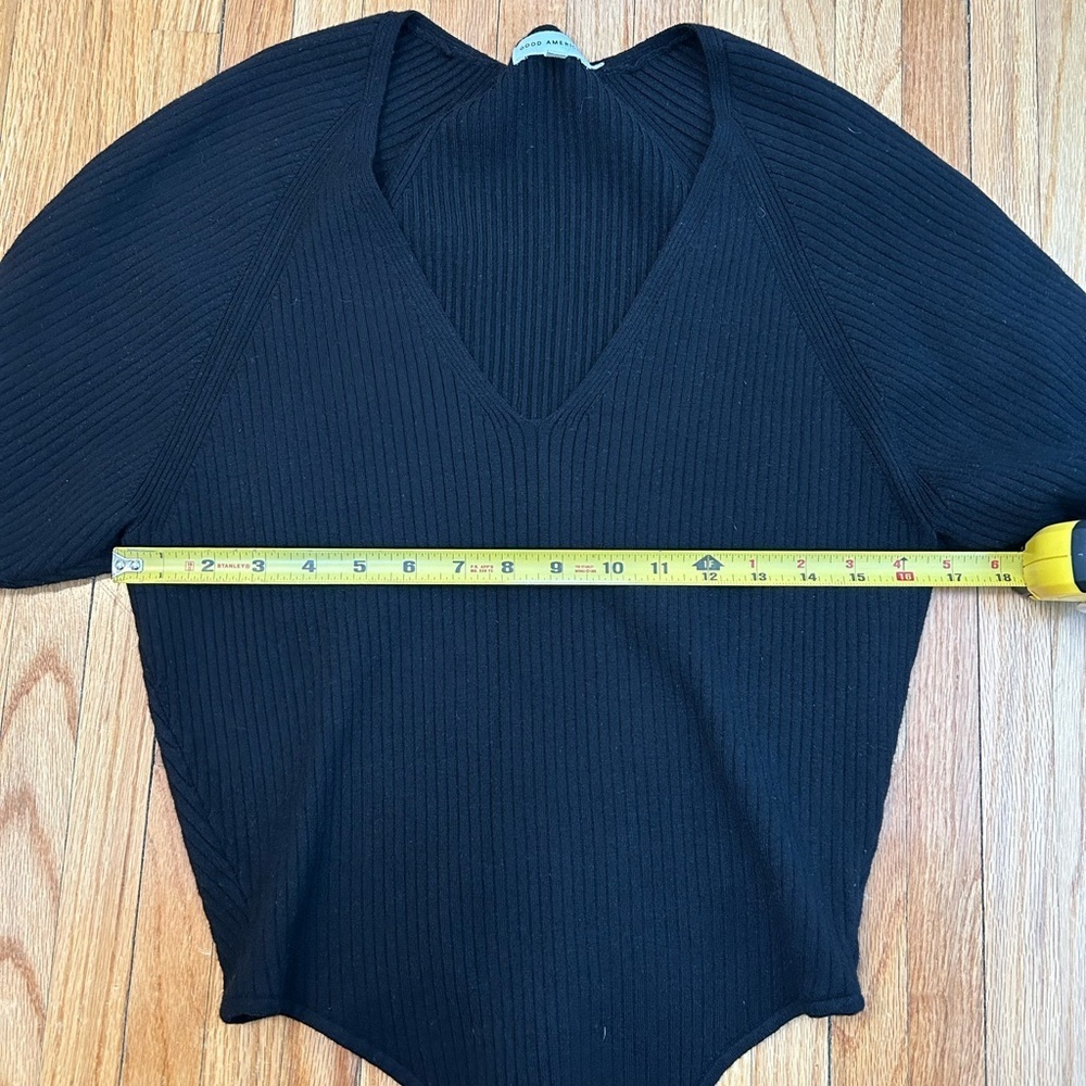 Good American Deep-V Ribbed Bodysuit - Picture 7 of 8